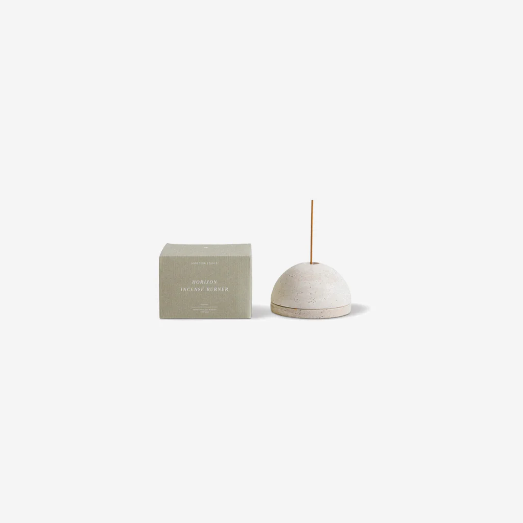 Addition Studio Horizon Incense Burner Travertine