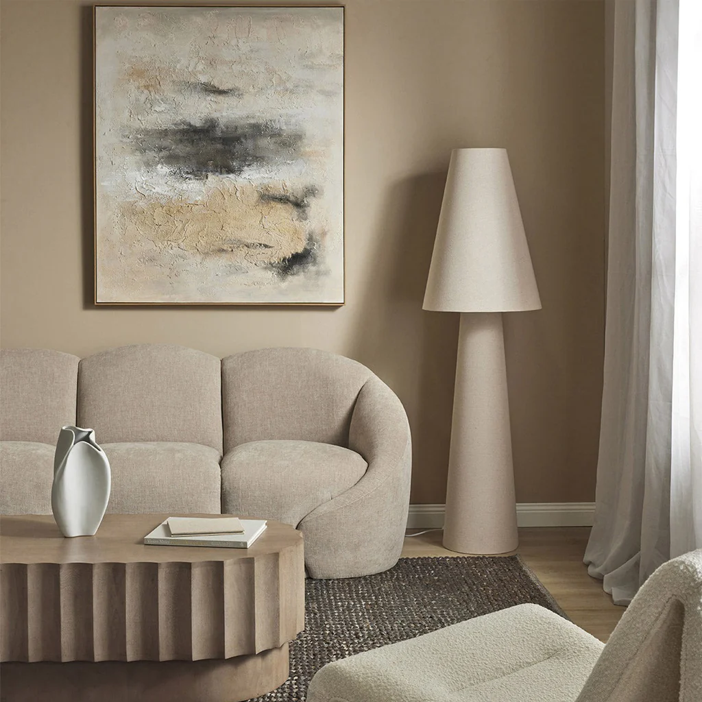 Amalfi Carrington Linen Floor Lamp - Image 3