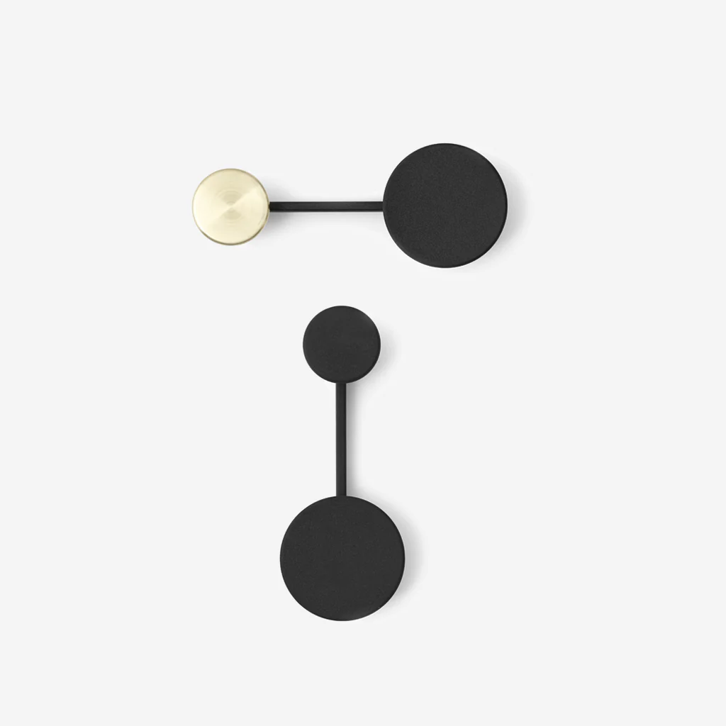 Audo Afteroom Coat Hanger Small Black Brass - Image 3