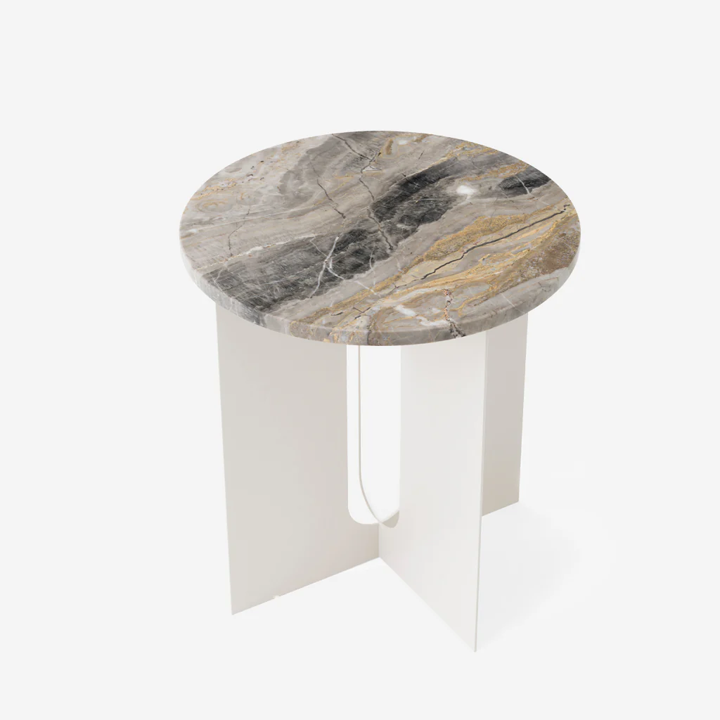 Audo Androgyne Side Table Ø42 Table Top Grey Galaxy - Image 3