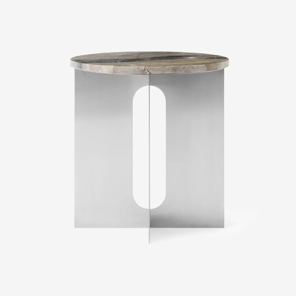 Audo Androgyne Side Table Ø42 Table Top Grey Galaxy - Image 4