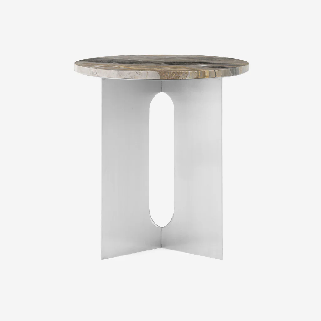 Audo Androgyne Side Table Ø42 Table Top Grey Galaxy - Image 6