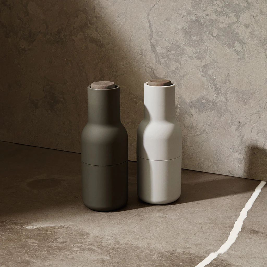Audo Bottle Grinders Hunting Green + Beige Walnut - Image 2