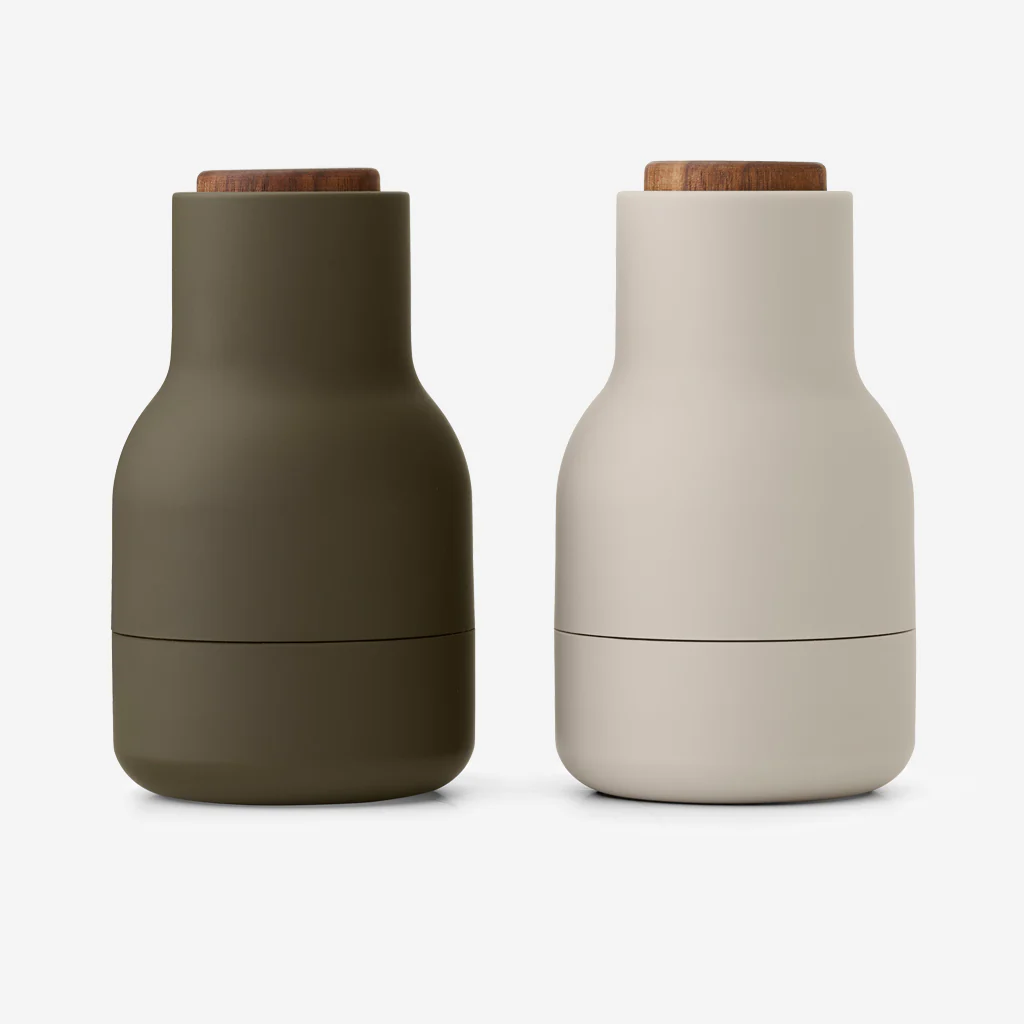 Audo Bottle Grinders Hunting Green + Beige Walnut Small - Image 4