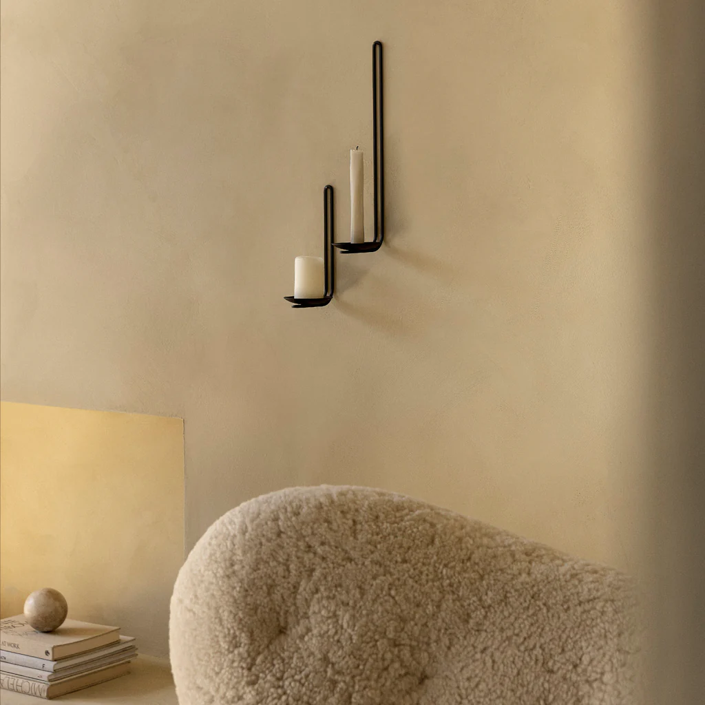 Audo Clip Candle Holder Wall Black 34cm - Image 3