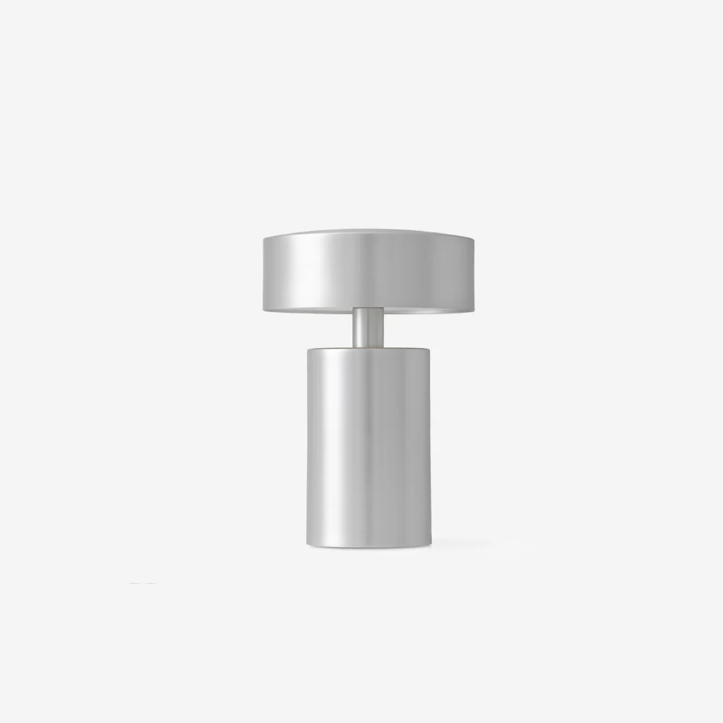 Audo Column Table Lamp Portable Brushed Aluminium