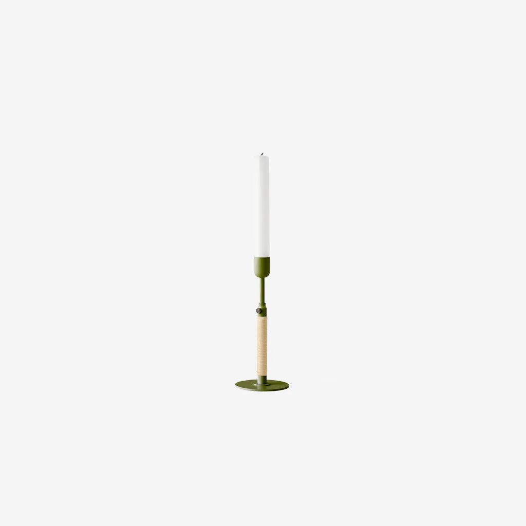 Audo Duca Candle Holder Olive Green