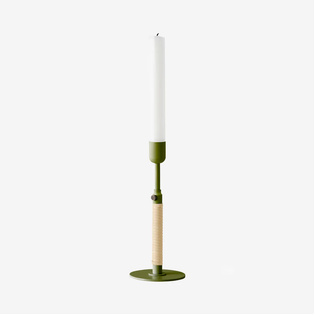 Audo Duca Candle Holder Olive Green - Image 5