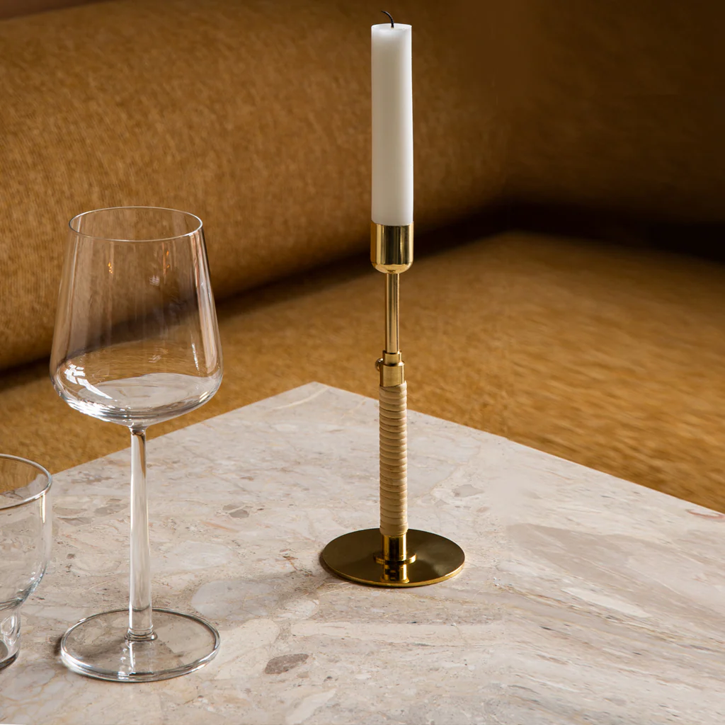 Audo Duca Candle Holder Polished Brass - Image 2