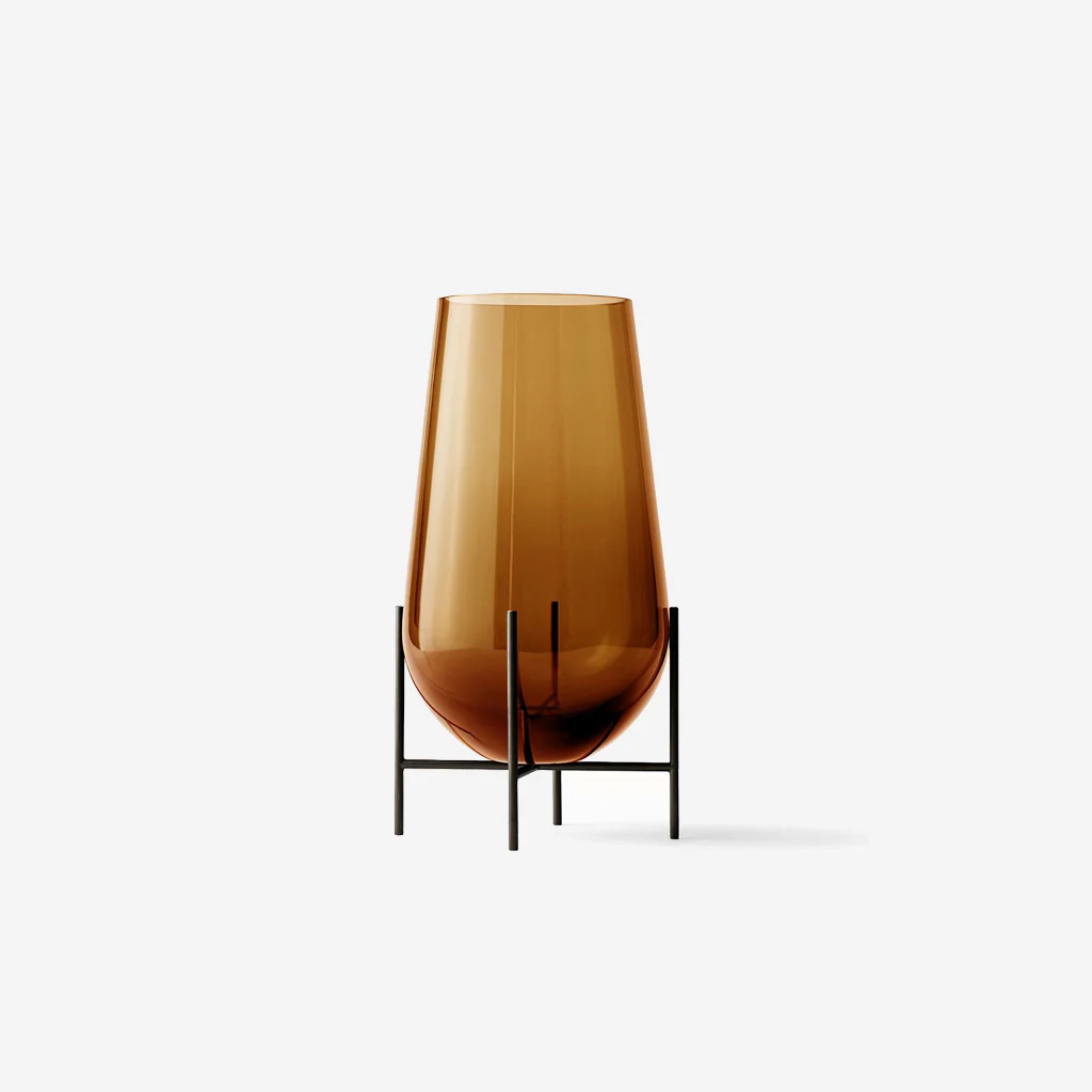 Audo Echasse Amber Glass Vase Large