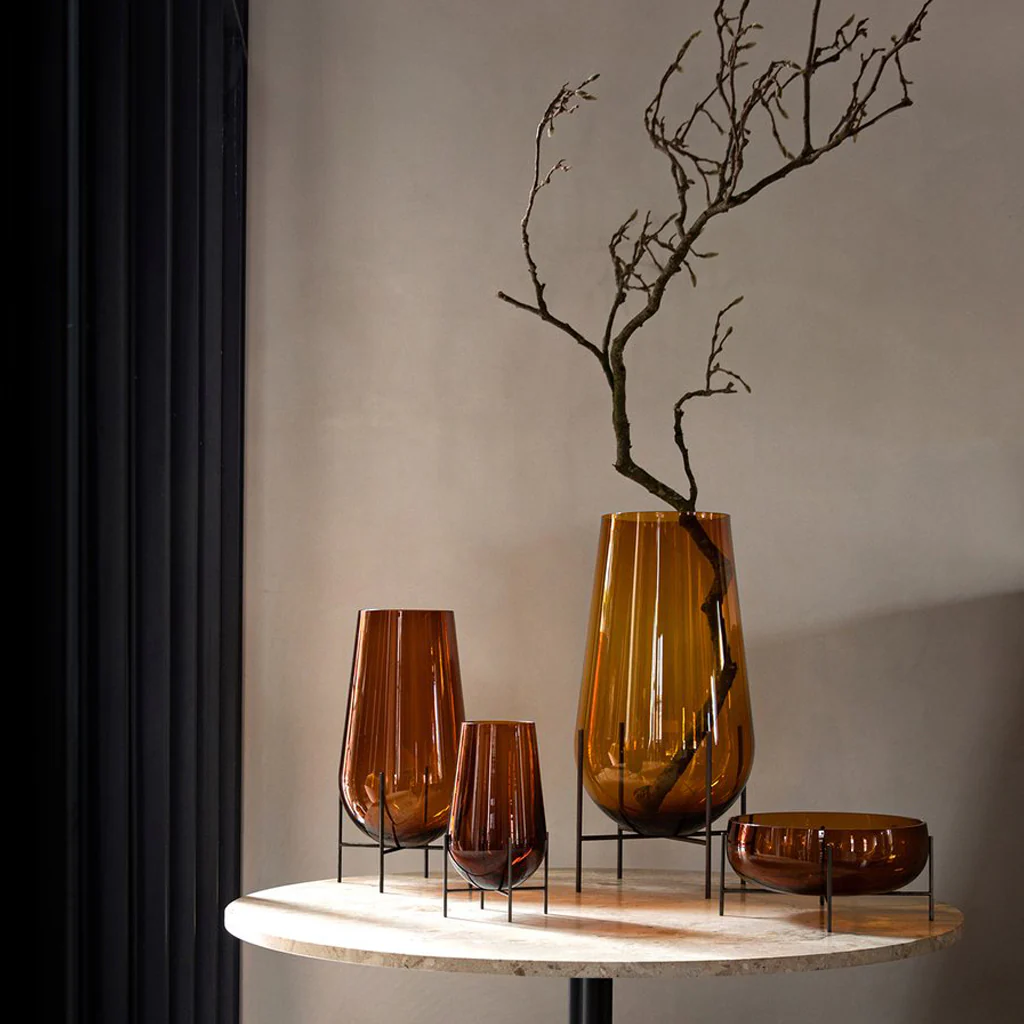 Audo Echasse Amber Glass Vase Large - Image 3