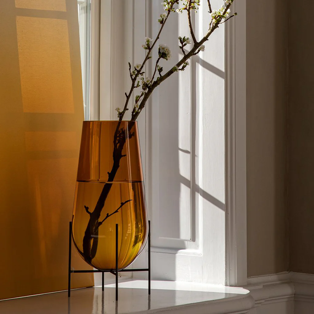 Audo Echasse Amber Glass Vase Large - Image 5