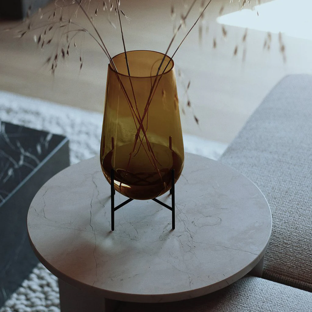 Audo Echasse Amber Glass Vase Small - Image 4