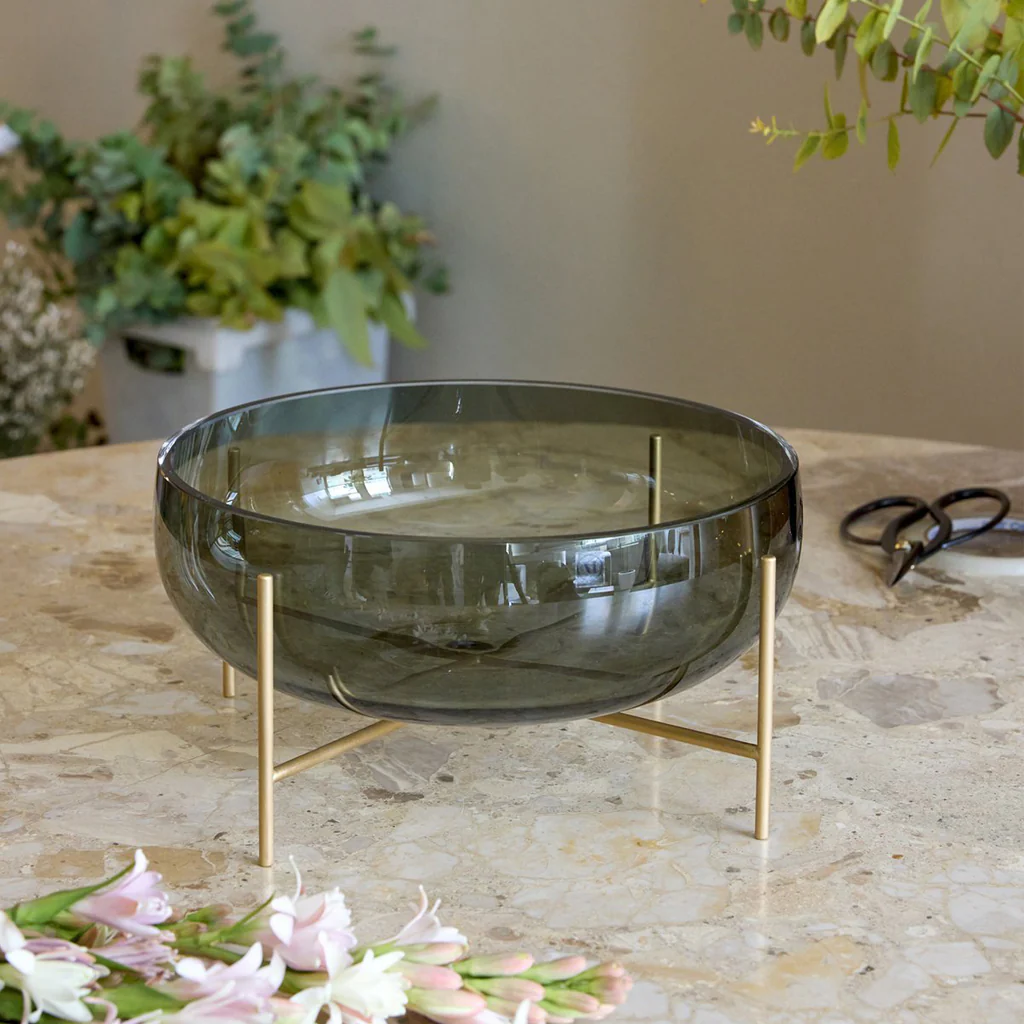 Audo Echasse Smoke Glass Bowl Large - Image 5