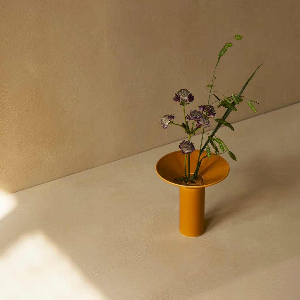 Audo Hana Vase Ochre H14.5cm - Image 2