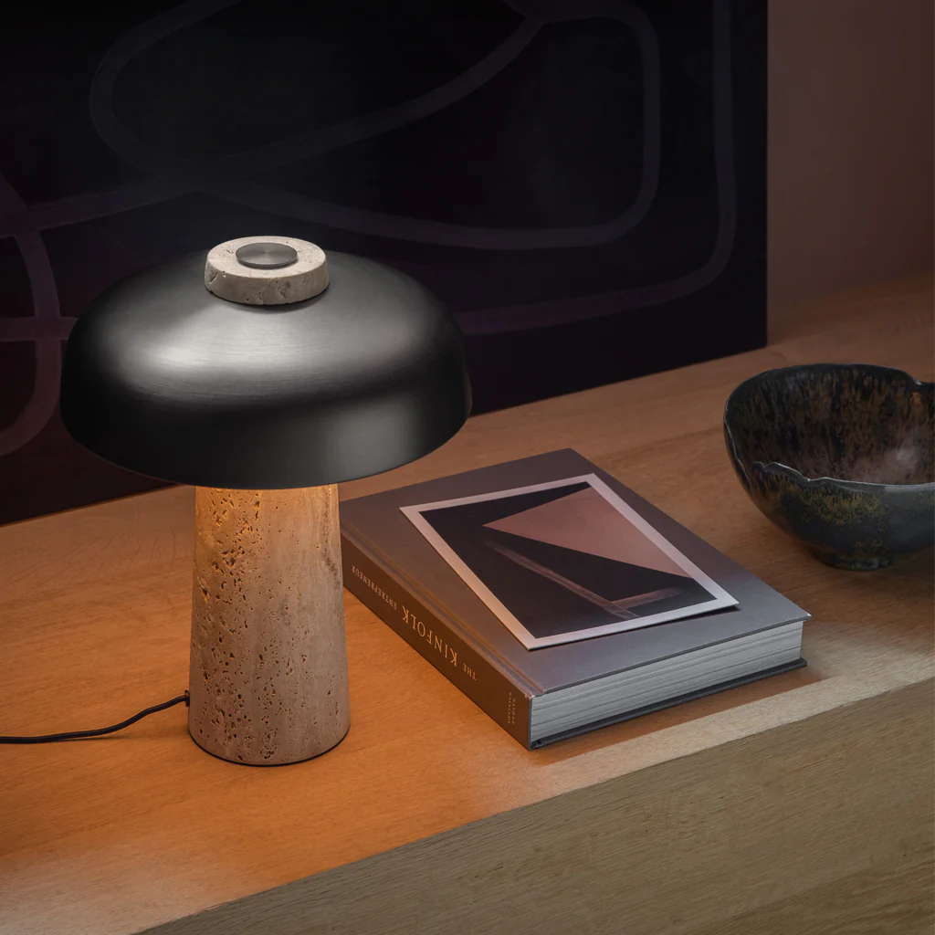 Audo Reverse Table Lamp Travertine - Image 11