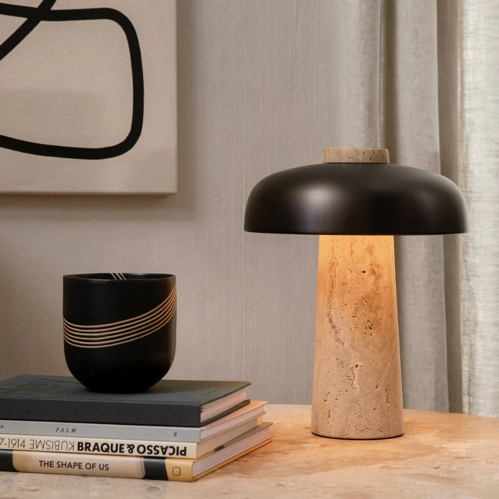 Audo Reverse Table Lamp Travertine - Image 3