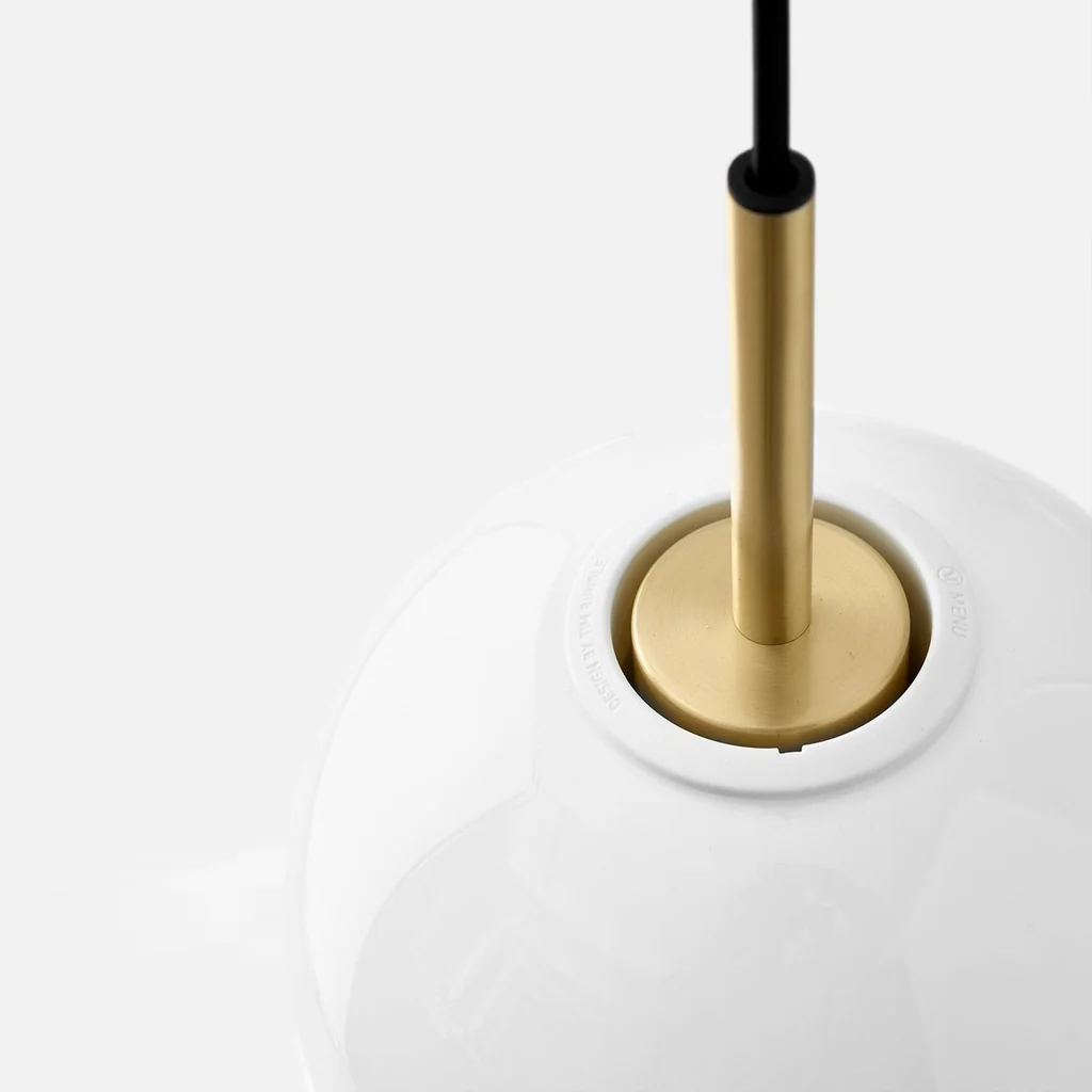 Audo TR Bulb Pendant Matt Opal Brass - Image 2