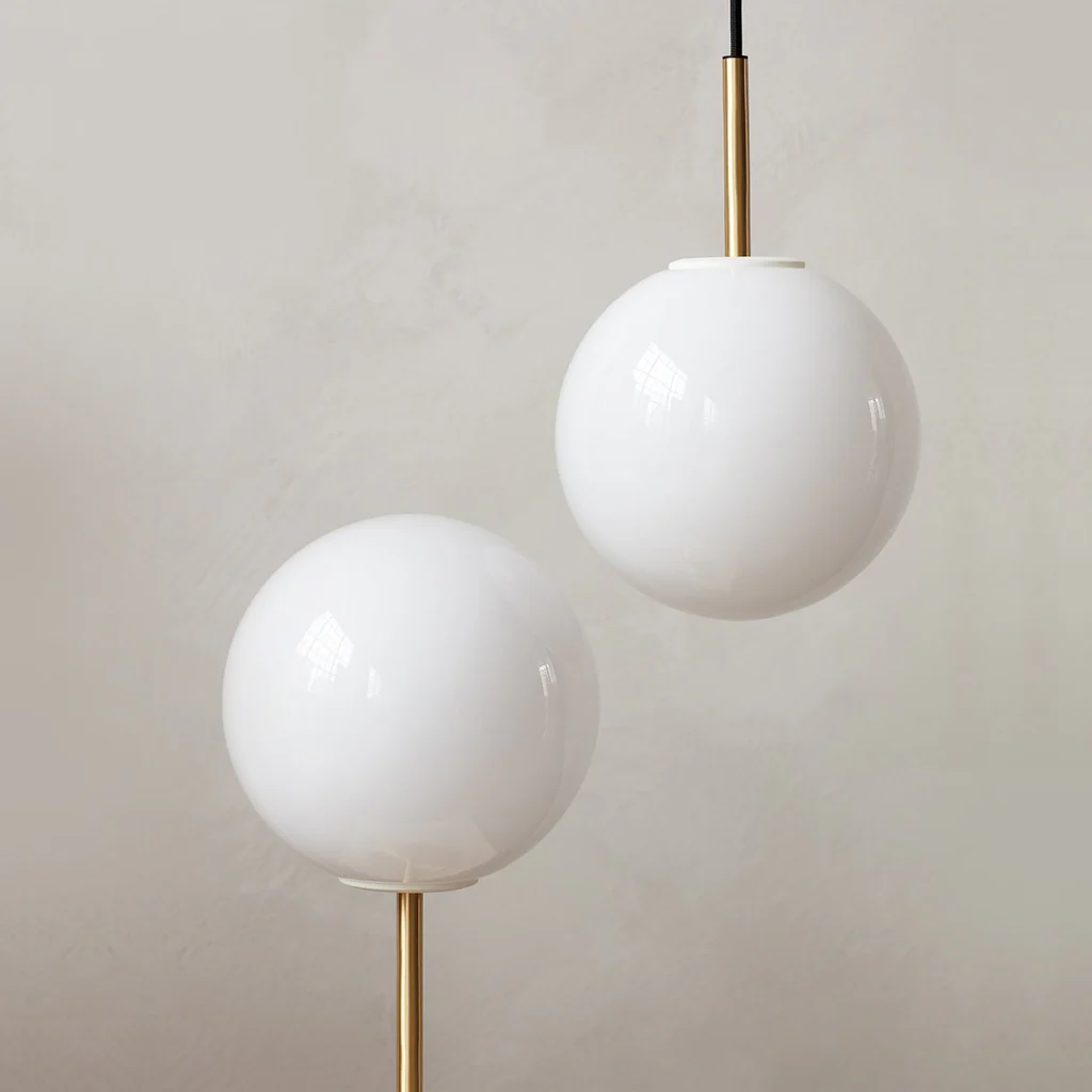 Audo TR Bulb Pendant Matt Opal Brass - Image 5