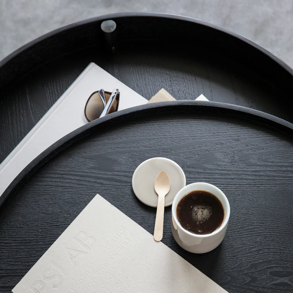 Audo Turning Table Black Ash - Image 9