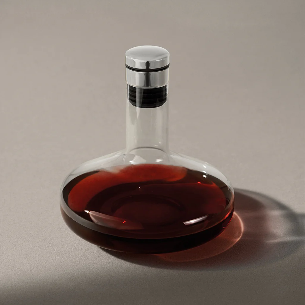 Audo Wine Breather Carafe Deluxe Clear Steel - Image 2
