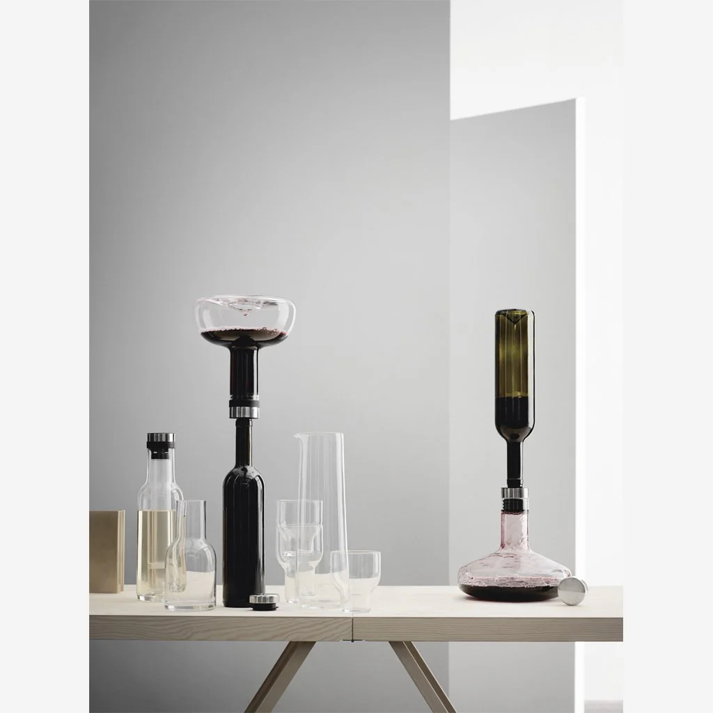 Audo Wine Breather Carafe Deluxe Clear Steel - Image 7