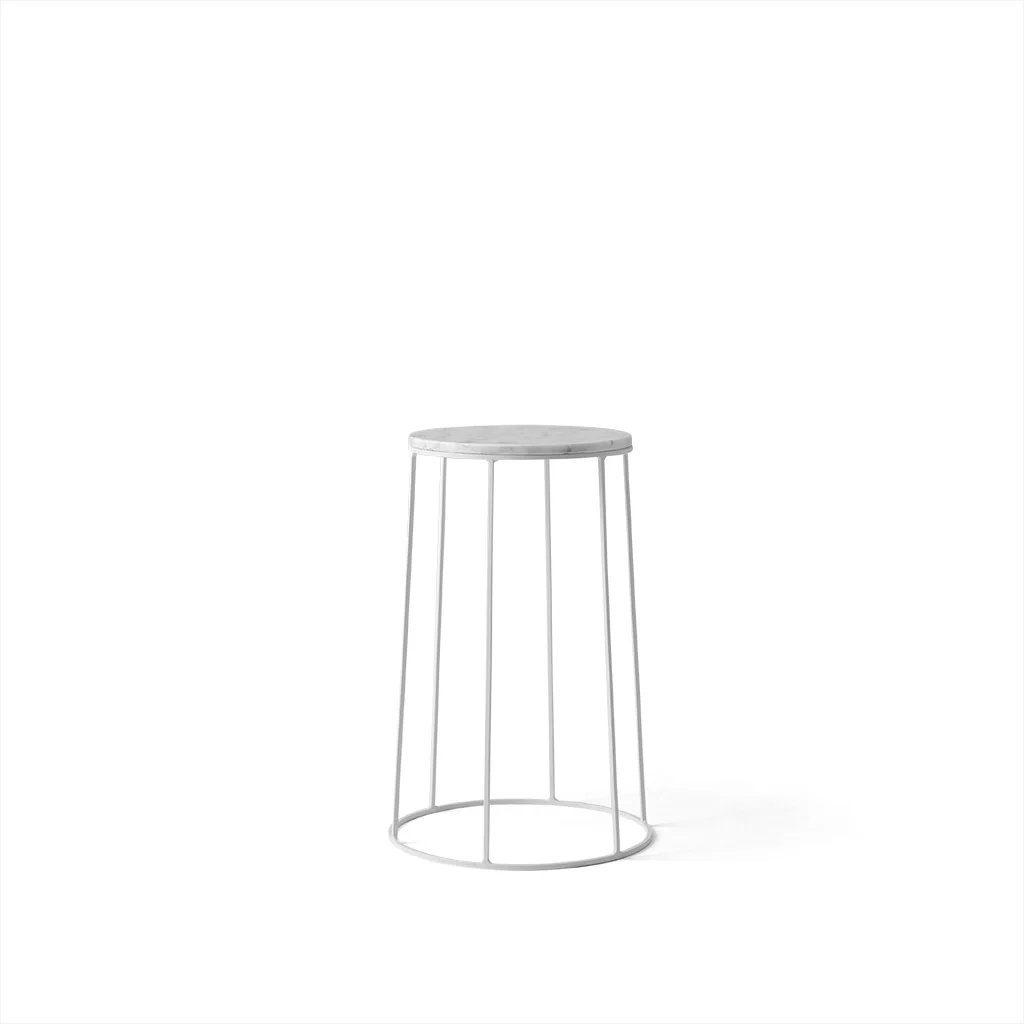 Audo Wire Marble Table Top White - Image 3