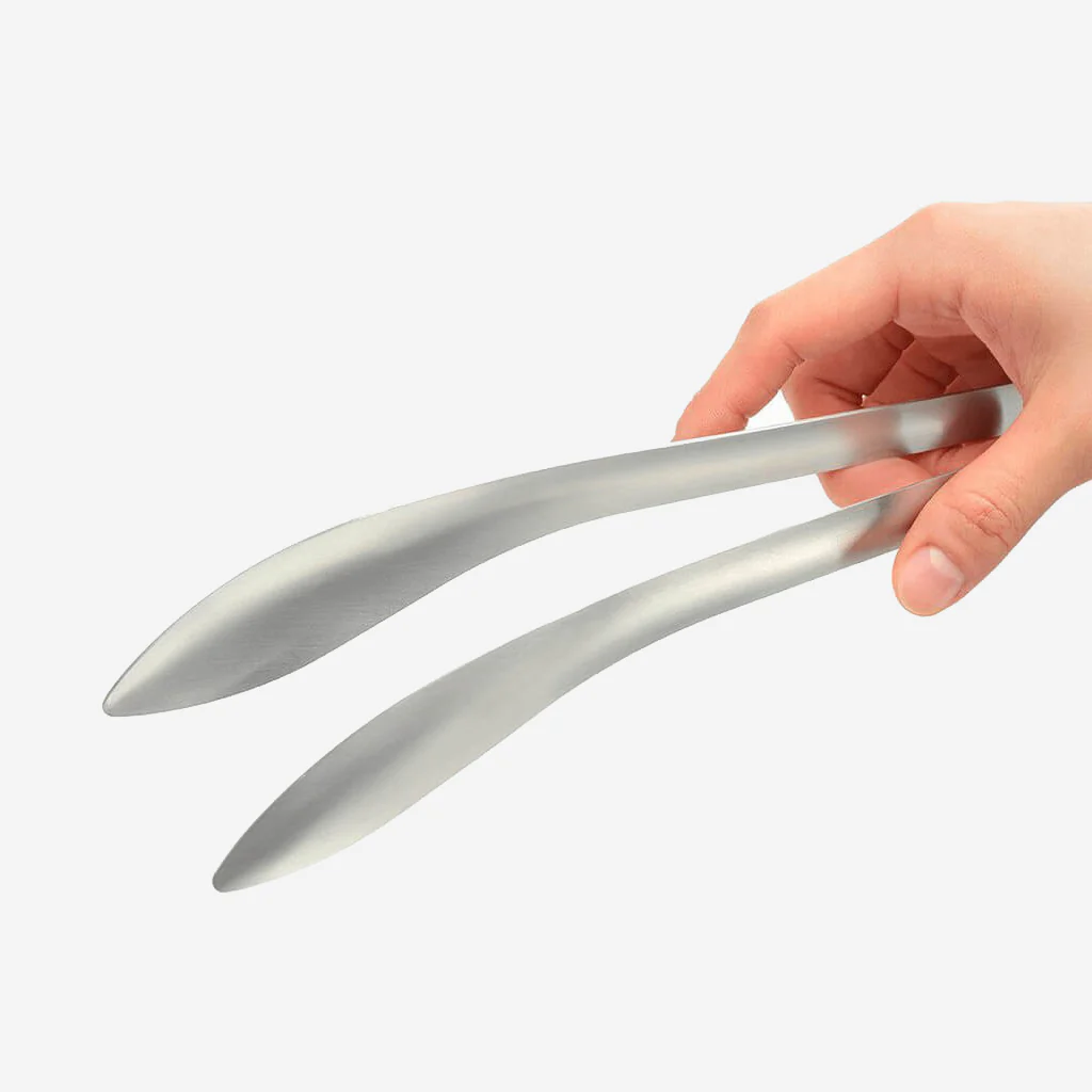 Aux Long Moritsuke Server Tongs Stainless Steel - Image 4