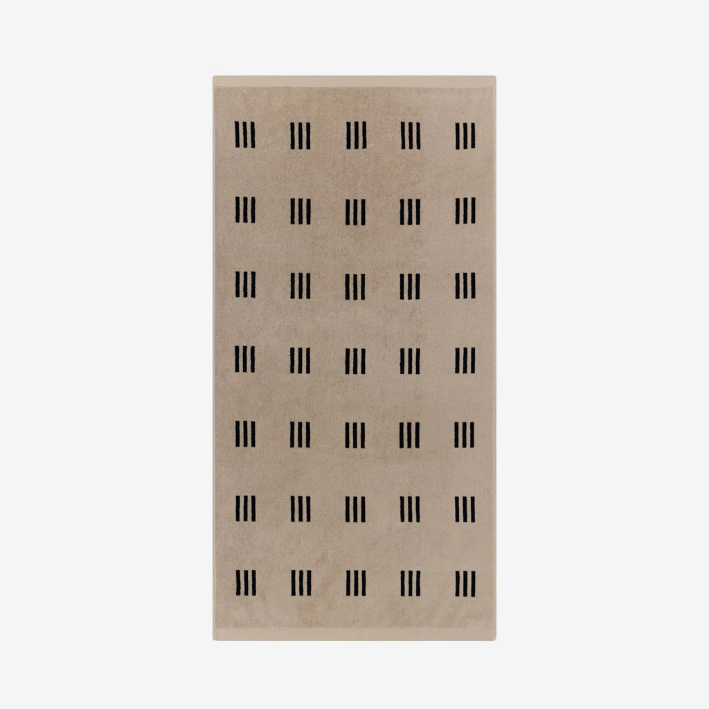 Baina Claremont Bath Towel Sand Noir - Image 3