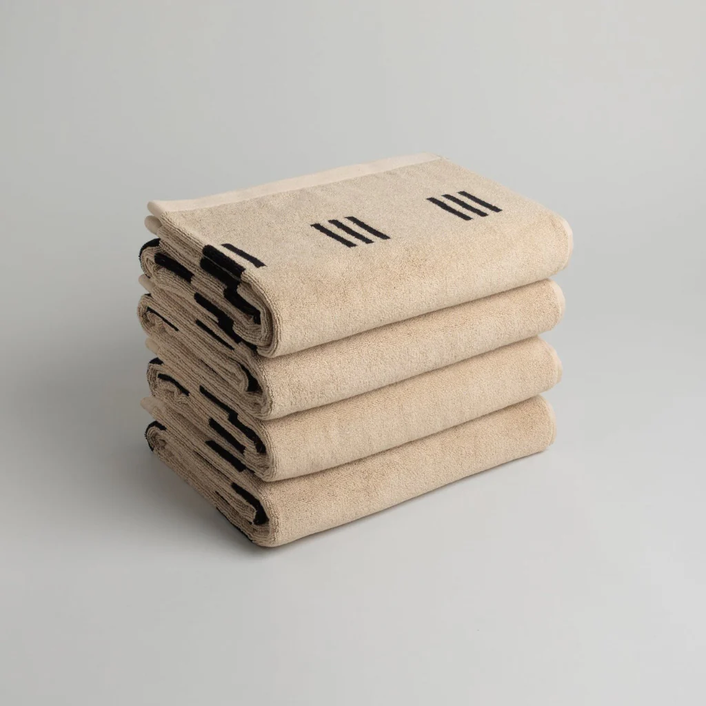 Baina Claremont Bath Towel Sand Noir - Image 7