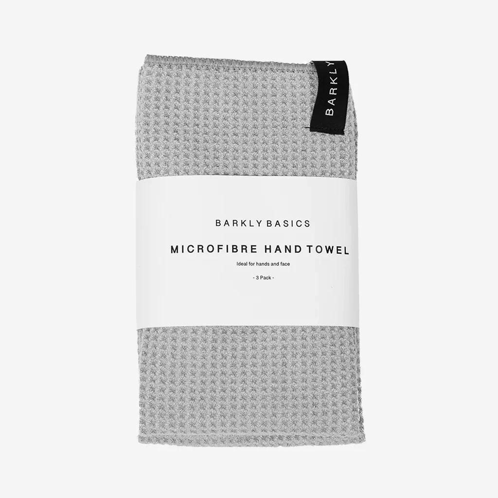 Barkly Basics Grey Microfibre Hand Towel (3 pack) - Image 2