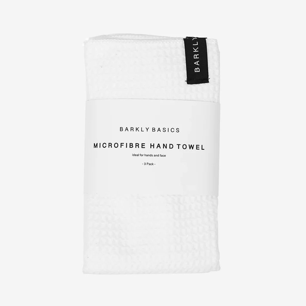 Barkly Basics White Microfibre Hand Towel (3 pack) - Image 3