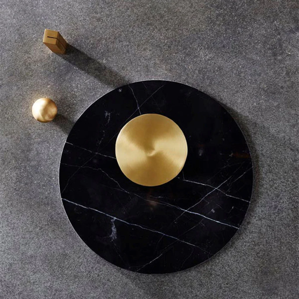 Behr & Co Brass Circle Coaster Set - Image 2
