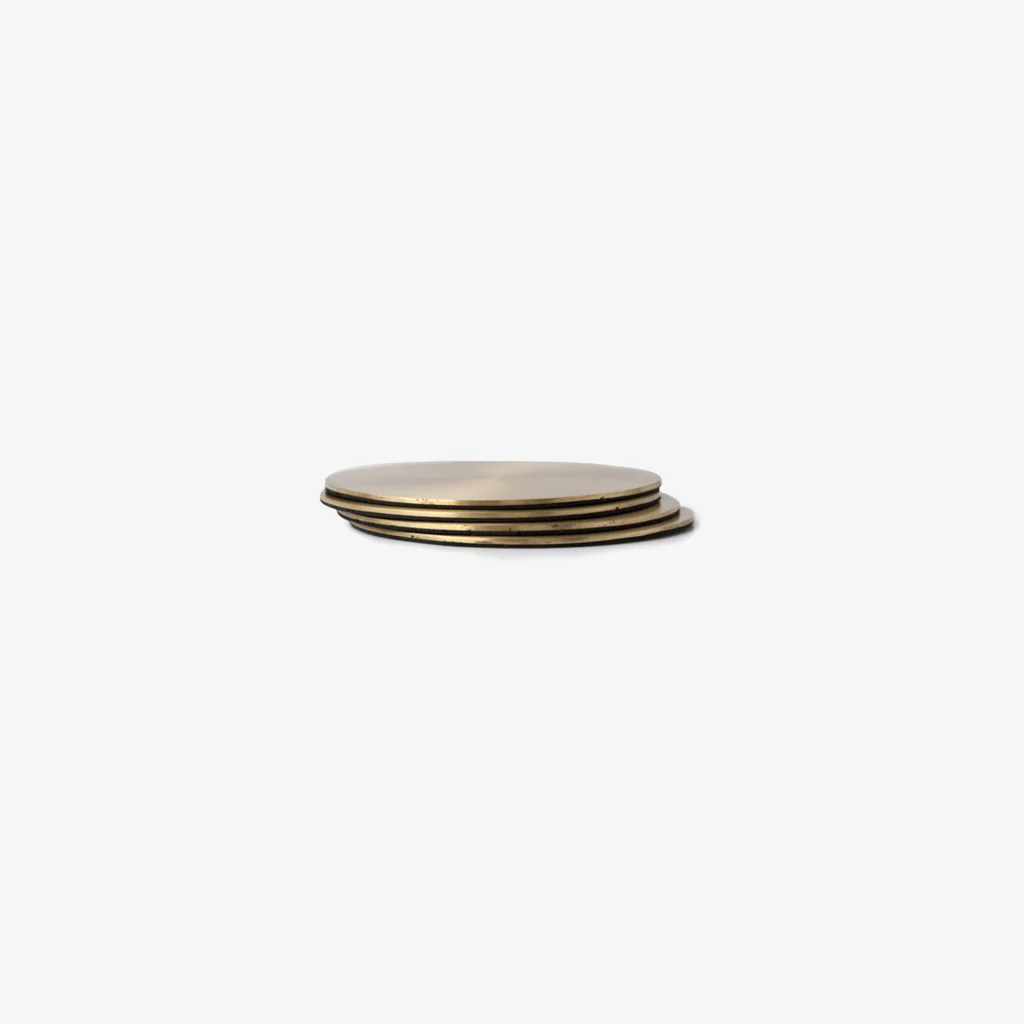 Behr & Co Brass Circle Coaster Set - Image 3