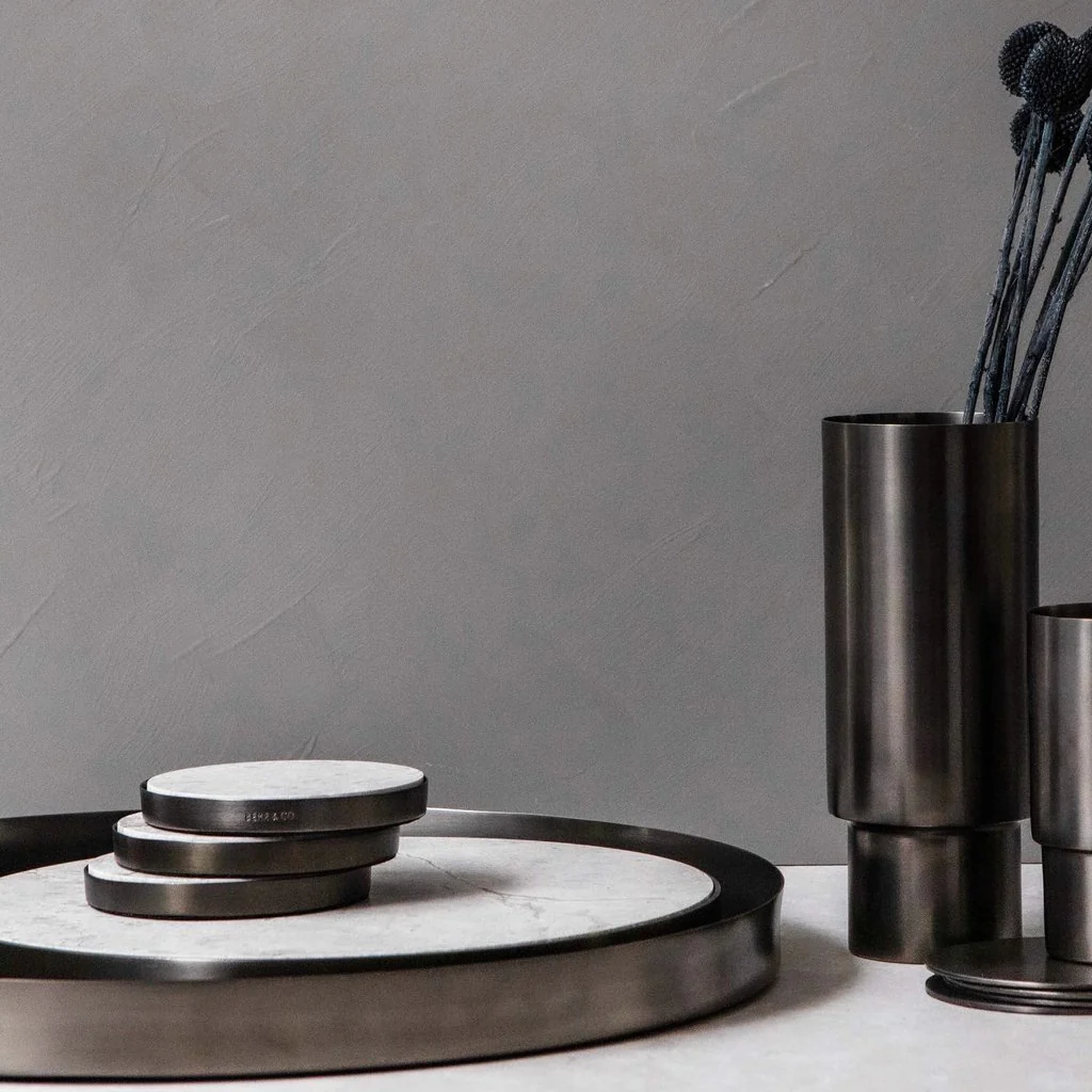 Behr & Co Black Nickel + Grey Tundra Geo Coasters - Image 3