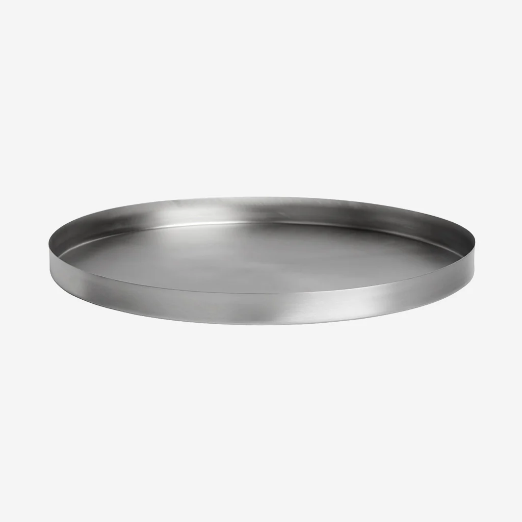 Behr & Co Brushed Nickel Geo Round Tray - Image 2