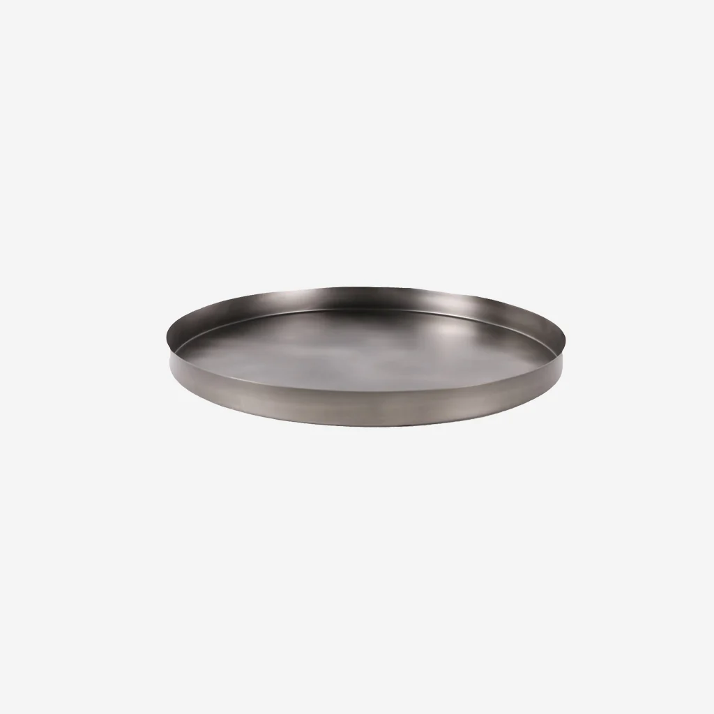 Behr & Co Black Nickel Geo Round Tray