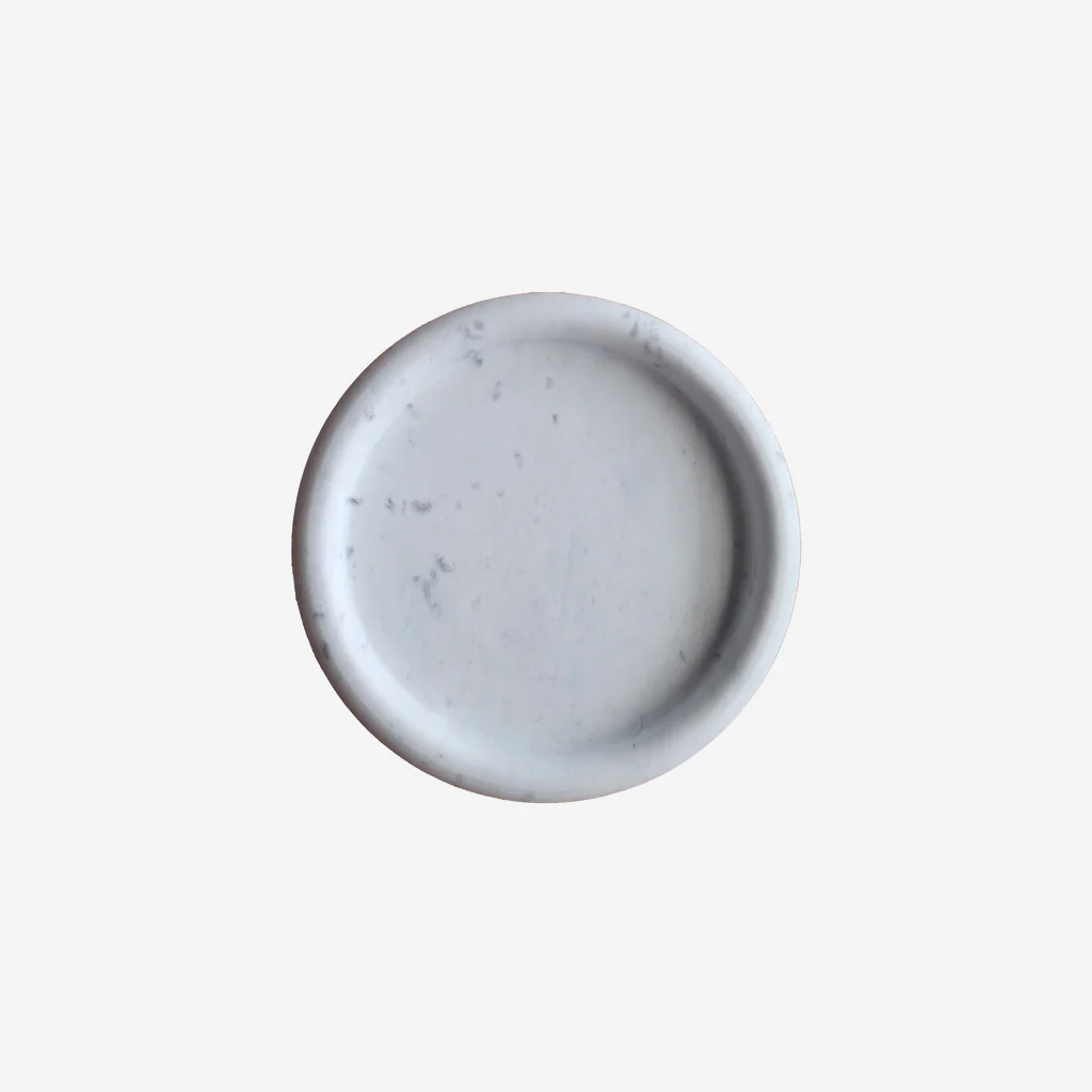 Behr & Co Marble Round Tray Carrara