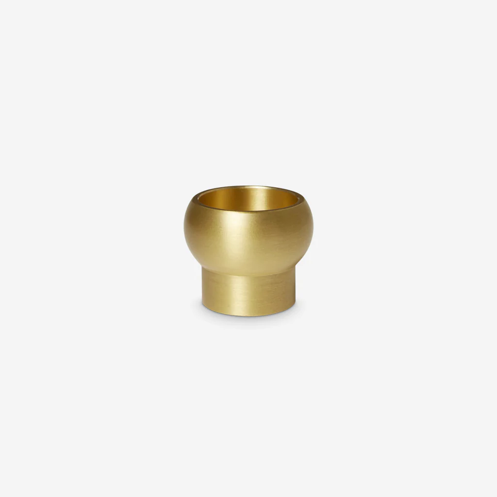 Black Blaze Brass Figure 1 Candle Holder