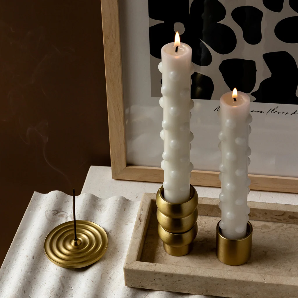 Black Blaze Brass Figure 1 Candle Holder - Image 2