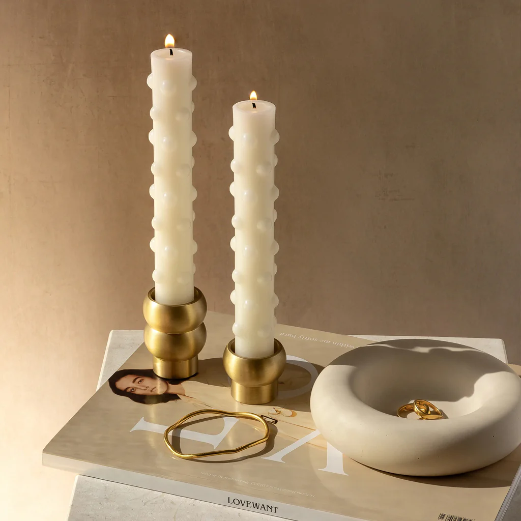 Black Blaze Brass Figure 1 Candle Holder - Image 3