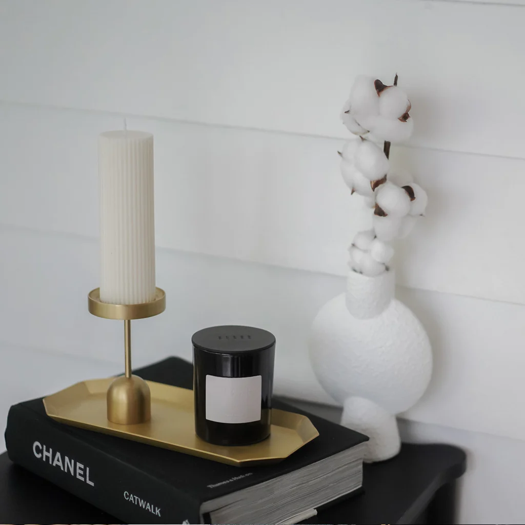 Black Blaze Brass Fountain Candle Holder Medium - Image 7