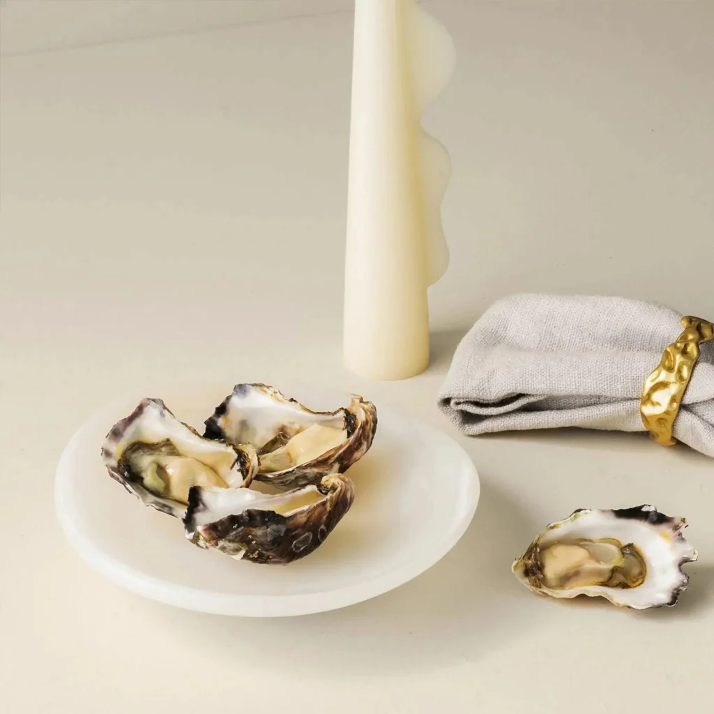 Black Blaze Clam Dish White Onyx - Image 3