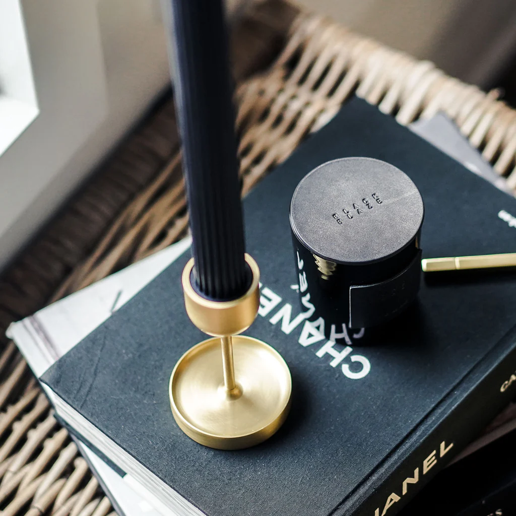 Black Blaze Column Pillar Candle Black - Image 8