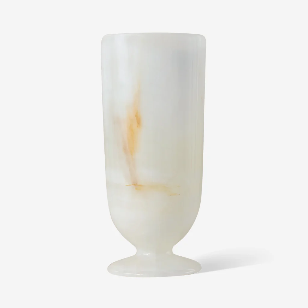 Black Blaze Bouquet Vase White Onyx - Image 4