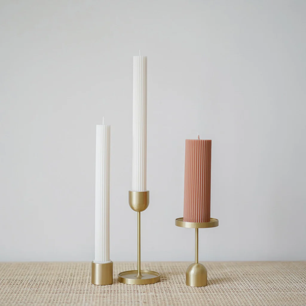 Black Blaze Wide Column Pillar Candle Black - Image 4