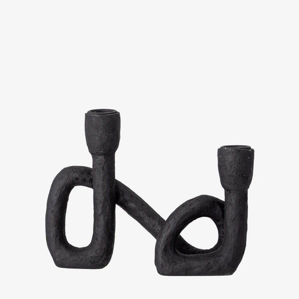 Bloomingville Black Mashel Candlestick - Image 3