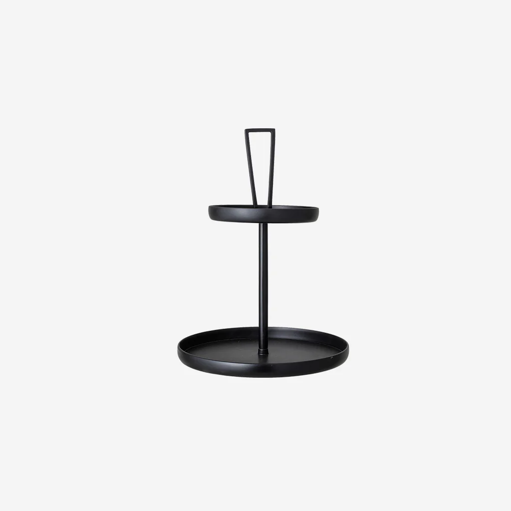 Bloomingville Black Metal Tiered Tray Stand