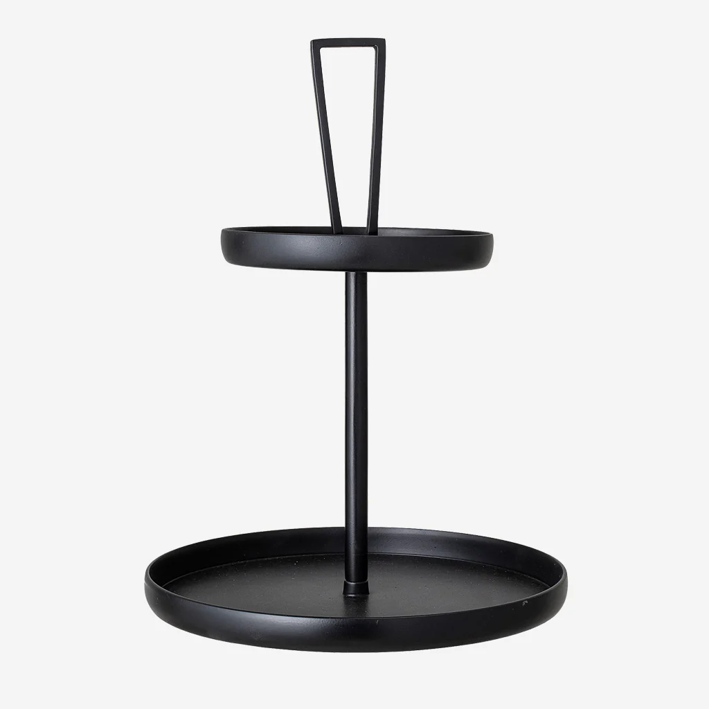Bloomingville Black Metal Tiered Tray Stand - Image 2
