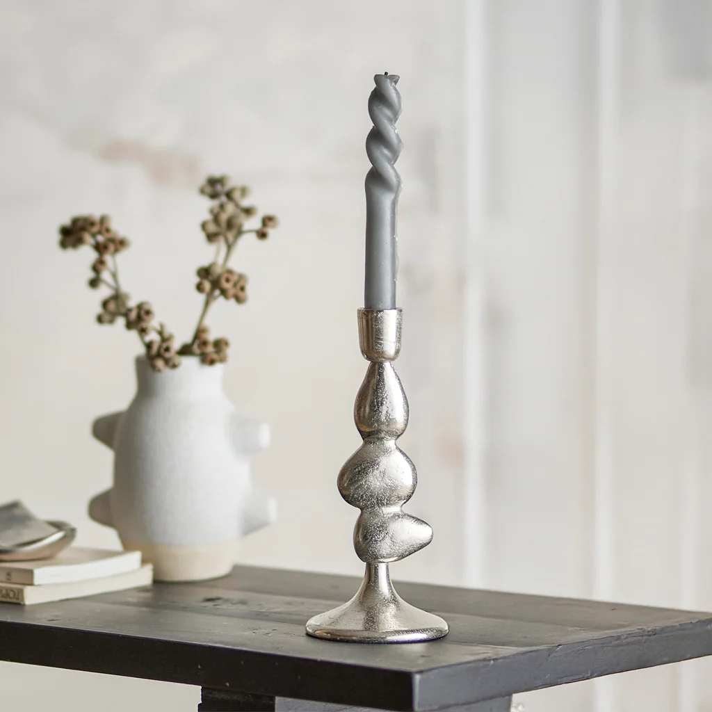 Bloomingville Metina Candle Holder Silver Small - Image 2